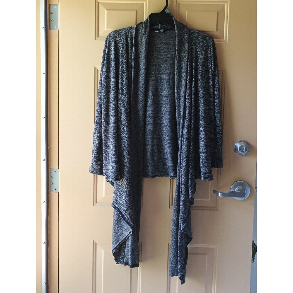 DKNY Jeans Space Dye Convertible Multi-Way Loop Scarf Cardigan Size L